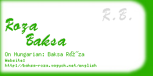 roza baksa business card